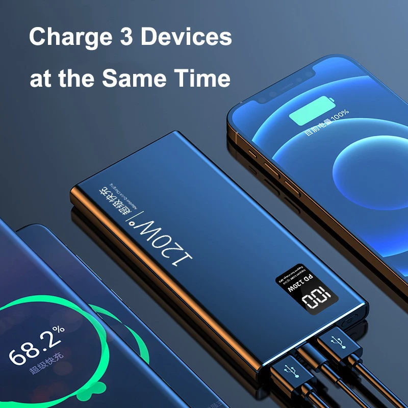 Hot Brand 120W Power Bank 50000mAh High Capacity Super Fast Charging Power Bank Portable Battery Charger for IPhone Samsung - Image 4