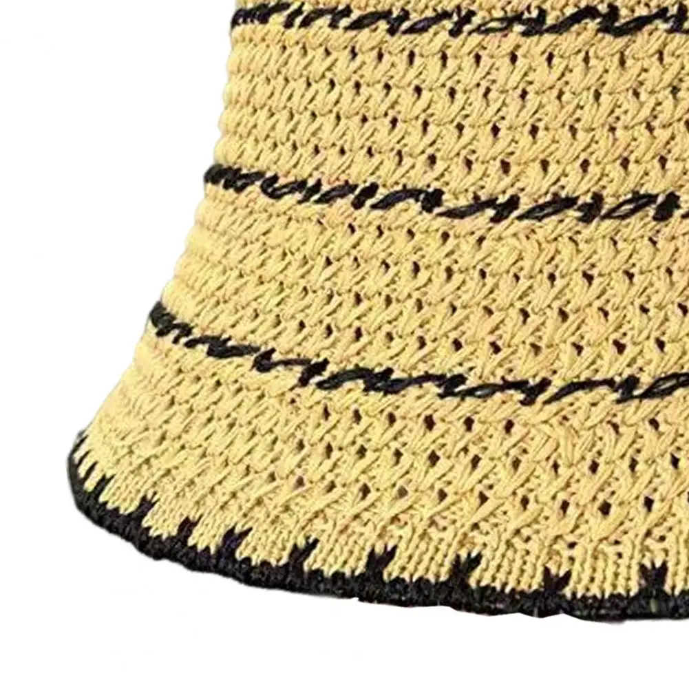 

Summer Bucket Hat Fisherman Hat Women Hollow Out Sun Hat Outdoor Casual Versatile Panama Hats Crochet Foldable Caps Beach Cap