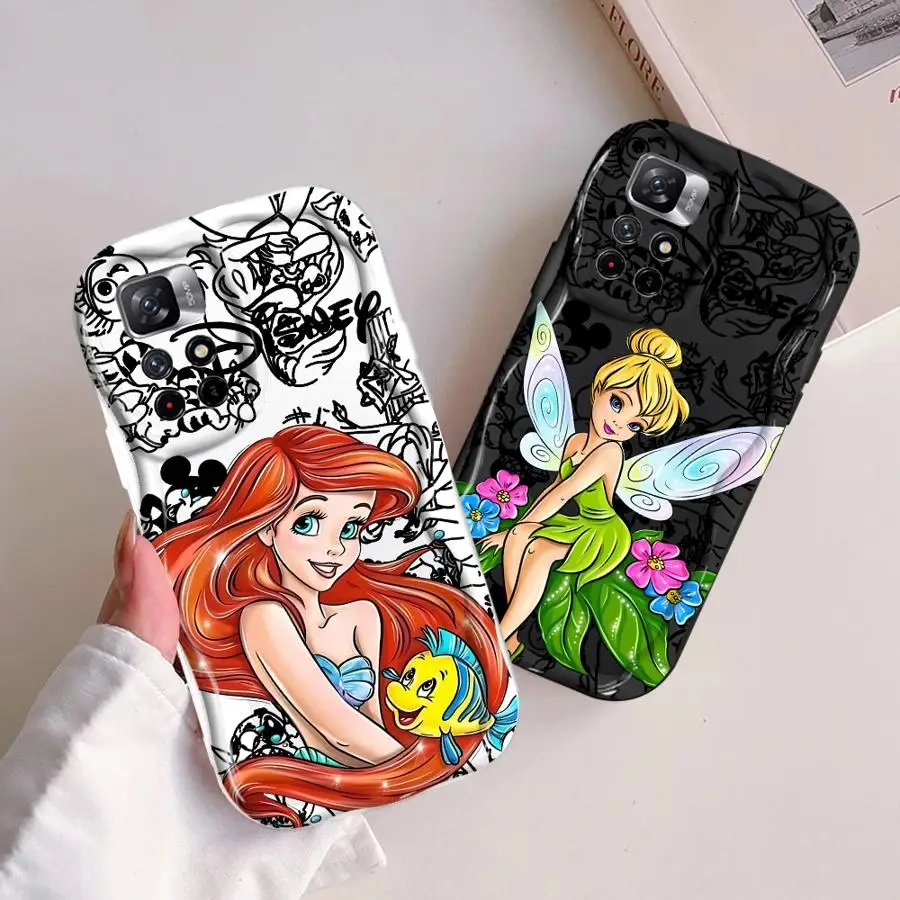 Disney Princess Funny Phone Case for Xiaomi Redmi Note 11 Pro 5G 9 12S 11S 12 13 11 Pro Plus 10S 10 Pro 13 5G Capa Coque Cover