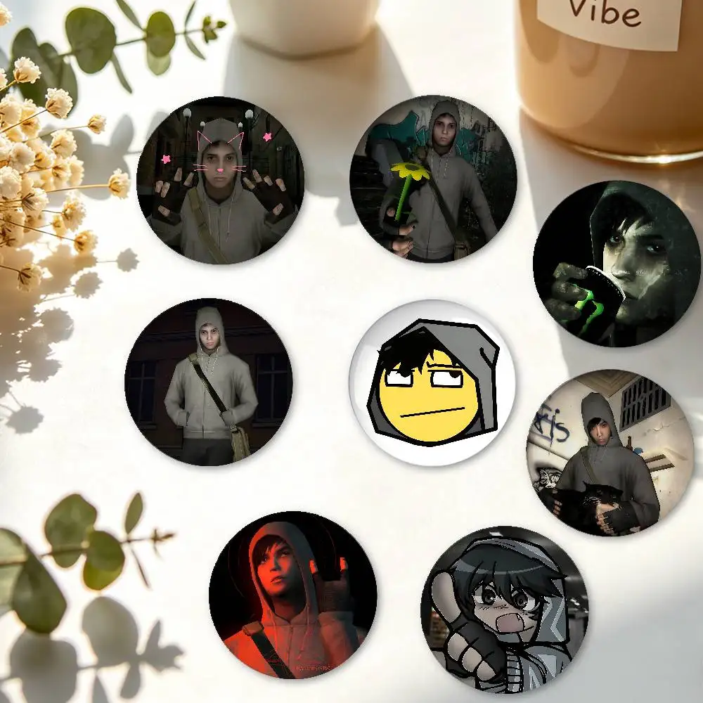 Cry Of Fear S-Simon H-HenrikssonS Minimalist Exquisite Tinplate Brooches: Sleek Badge Lapel Pins For Bag Accessories