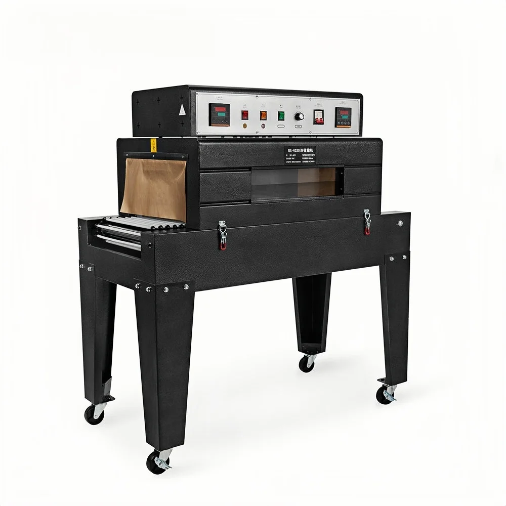 

Вертикальная термоусадочная машина с двойным нагревом и большим электрическим блоком для промышленной упаковки, запайки картонных коробок, бутылок и банок