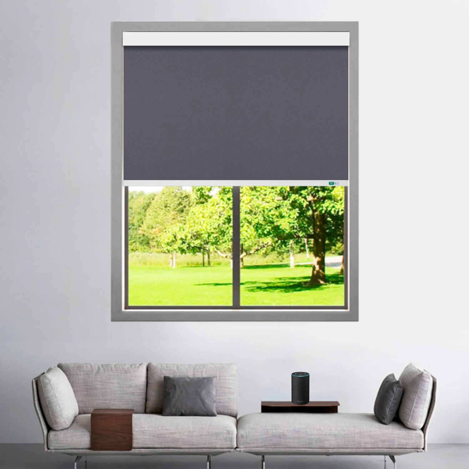 ZSHINE Tirai Jendela Bermotor Blackout Roller Blinds Lebar Dapat Disesuaikan Kontrol Jarak Jauh Nirkabel Roller Shades Jendela