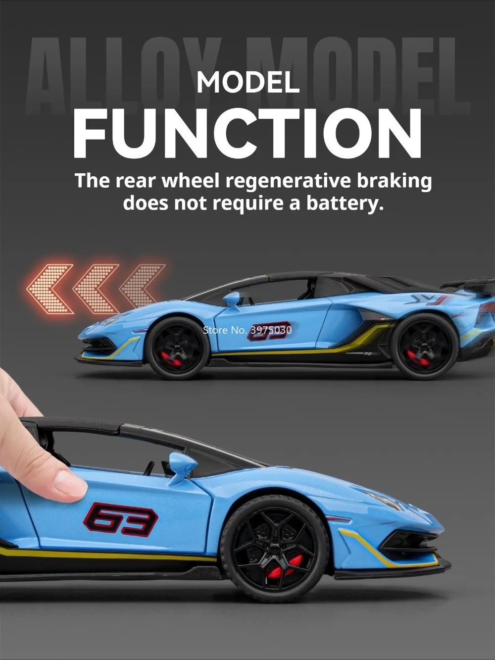 1:32 Lambor Mansory Revuelto SVJ63 Spielzeugmodelle Autos Zurückziehen Miniaturfahrzeuge mit leichter Musik Sportwagen Sammeln Sie Souvenirs – Detail 17