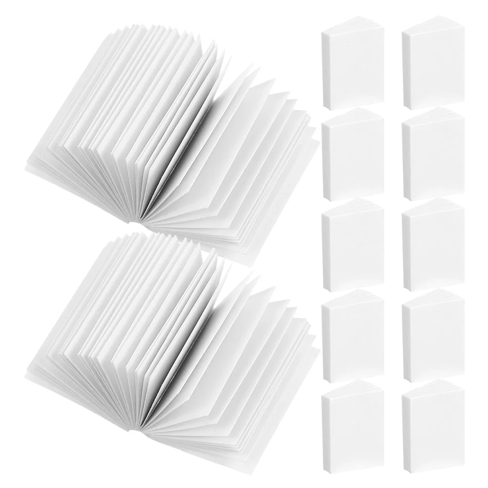 

100 Pcs Dollhouse Notebooks Sleeve Model Pretend Play Supplies Mini Blank White Paper Tiny Toy