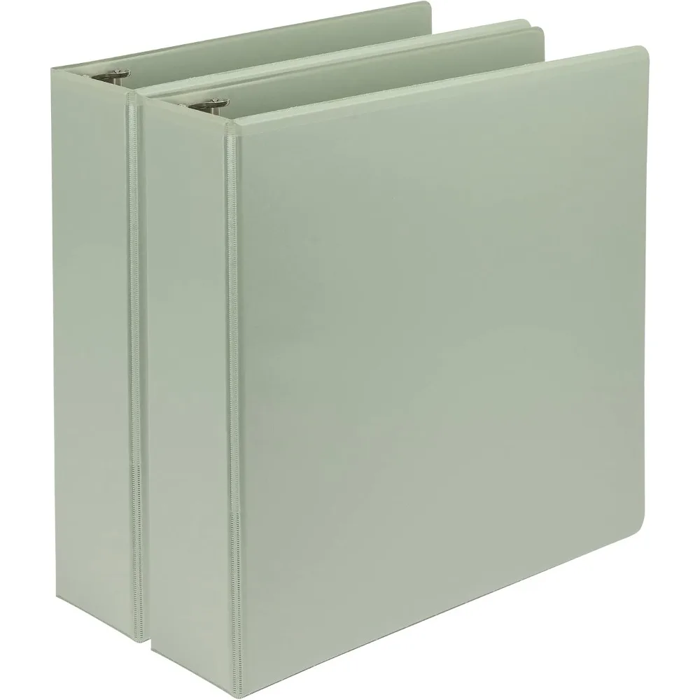 Plant-Based 2 Inch Durable D-Ring, View Binder, Eco-Friendly, USDA Certified Biobased, 2 Count,Pack of 1, Sage Green