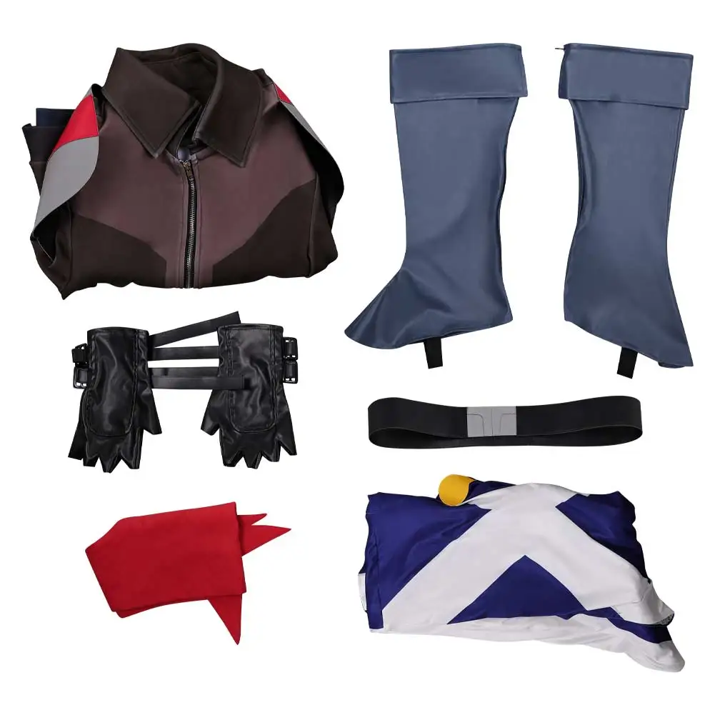 X 97 Movie Scott Cosplay Summers Costume Fantasy Jumpsuit Coat Mask Gloves Belt Roleplay Outfit Halloween Carnival Disguise Suit