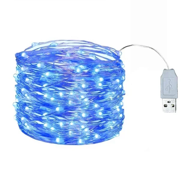 Kupferdraht USB LED Lichterketten Girlande Fee Lichterkette für Urlaub Weihnachten Hochzeit Party Garten Terrasse Lichter Dekoration