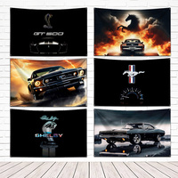 Ft Sports Car Racing Mustang GT500 Fords Flag Polyester Digital Printing Banner For Garage or Out door Decoration