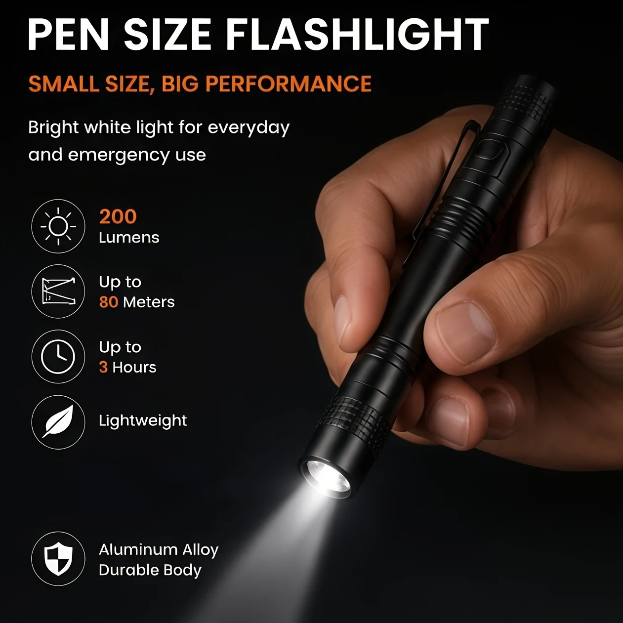 Mini Portable LED Flashlight Pocket Ultra Bright High Lumens Handheld Pen Light linterna led Torch for Camping Outdoor Emergency