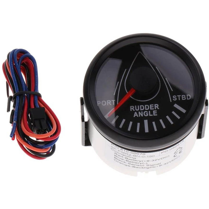 Rudder Angle Indicator Gauge with Marine/Boat Rudder Sensor 52mm 12V/24V Marine Angle Meter