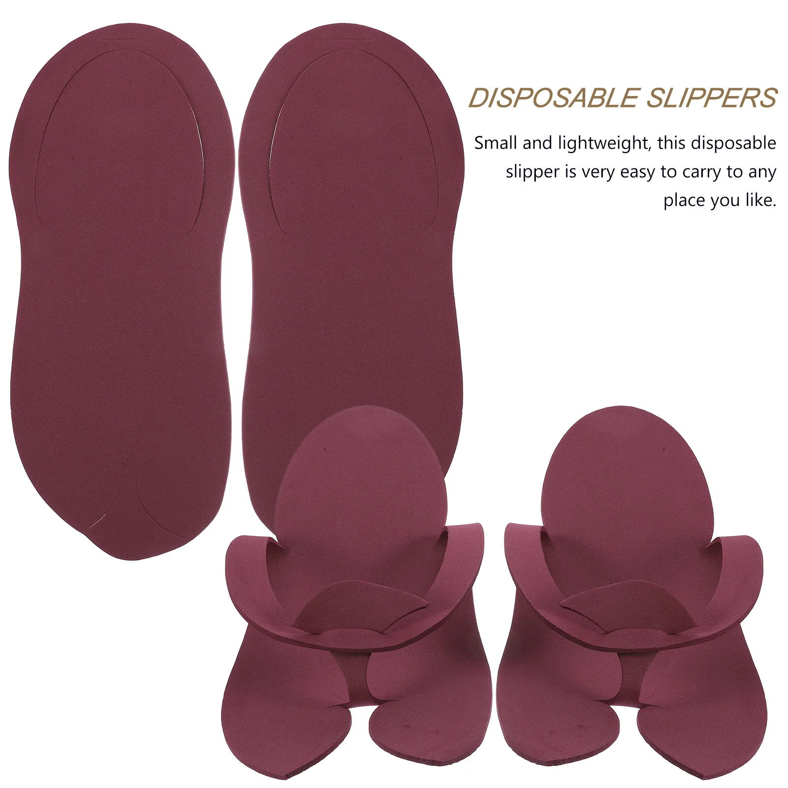 

Disposable Slippers EVA Lightweight Portable Pedicure Spa for Guests Hotel Party Family Pink Size