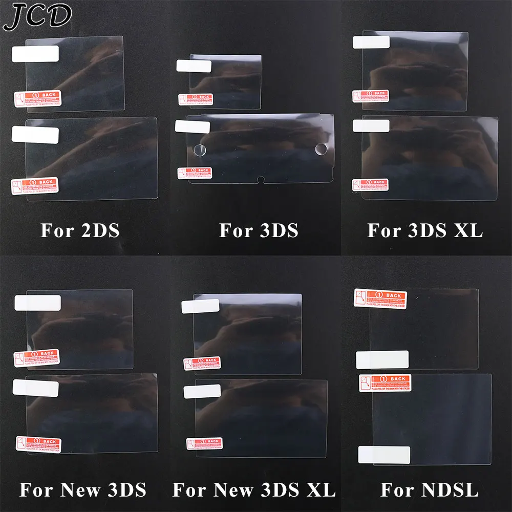 

JCD Top and Bottom Protective Film For 2DS 3DS XL LL NDSL For NEW 3DS XL LL Game Console HD Clear LCD Screen Protector Film