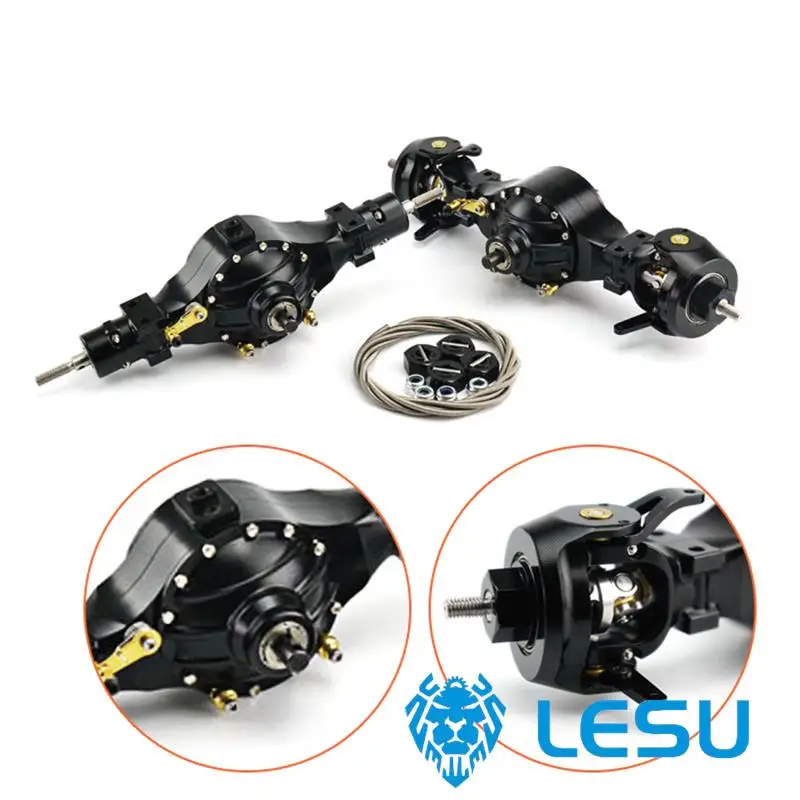 LESU Metal Front Axle A Diff Lock 1/14 RC 4X4 4WD Tractor Truck Tamiyay Model Outdoor Toys TH02048