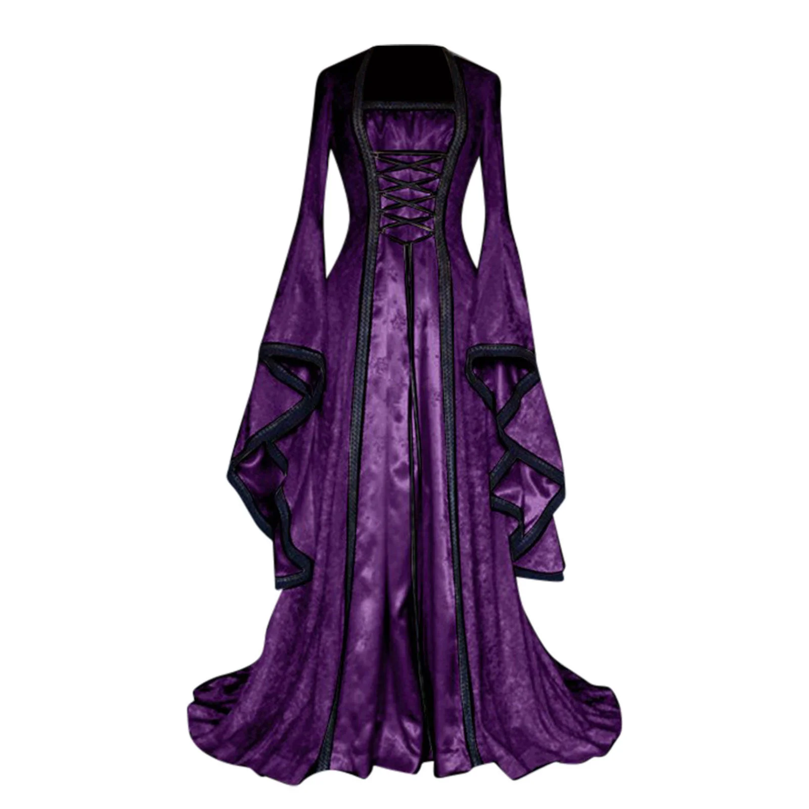 Medieval Gothic Dress Cosplay Carnival Halloween Costume Female Retro Court Robe Noble Princess Dress