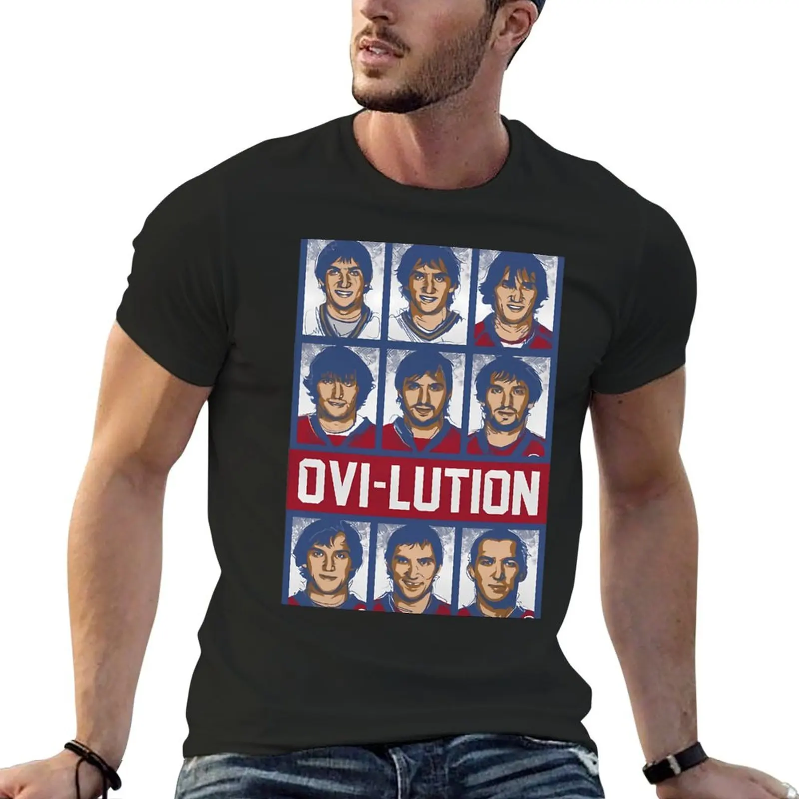 

Alex Ovechkin Ovi-lution T-Shirt new edition kawaii clothes plus size clothes Men's t-shirt