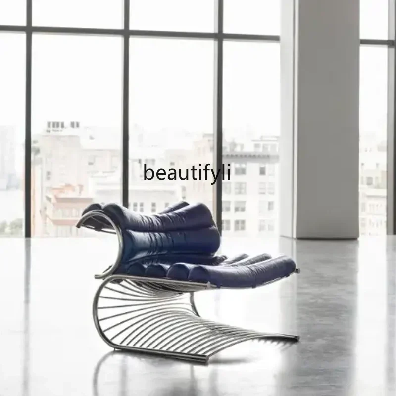 

Metal chair designer leisure chair Nordic light luxury modern simple single sofa