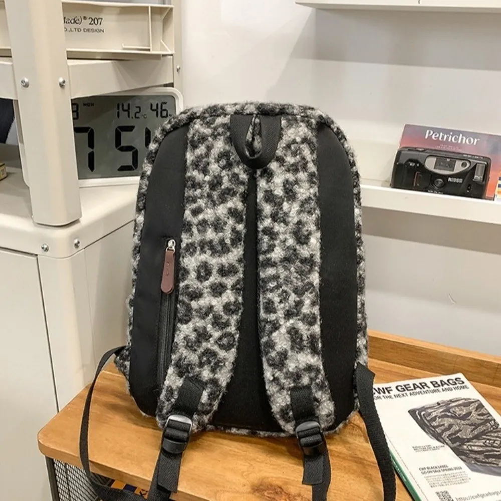 Fashion Portable Leopard Print Backpack Multi-functional Large Capacity Shoulder Bag Casual Backpack School Use