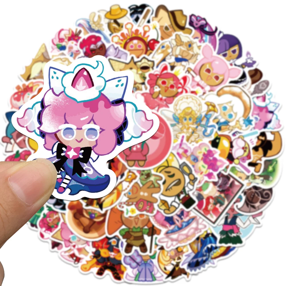 50pcs Cute Cartoon Game Cookie Run Kingdom Stickers For Kids Adults Laptop Luggage Guitar Skateboard Waterproof Vinyl Decals
