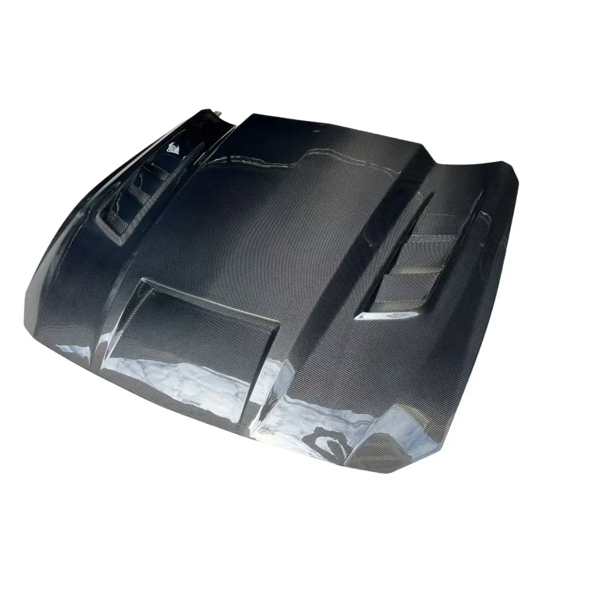 2024年以降のマスタング用MRDカーボンファイバーフード TFスタイル 新型アップデート リアルカーボンファイバーフード レギュラースタイル 改造用