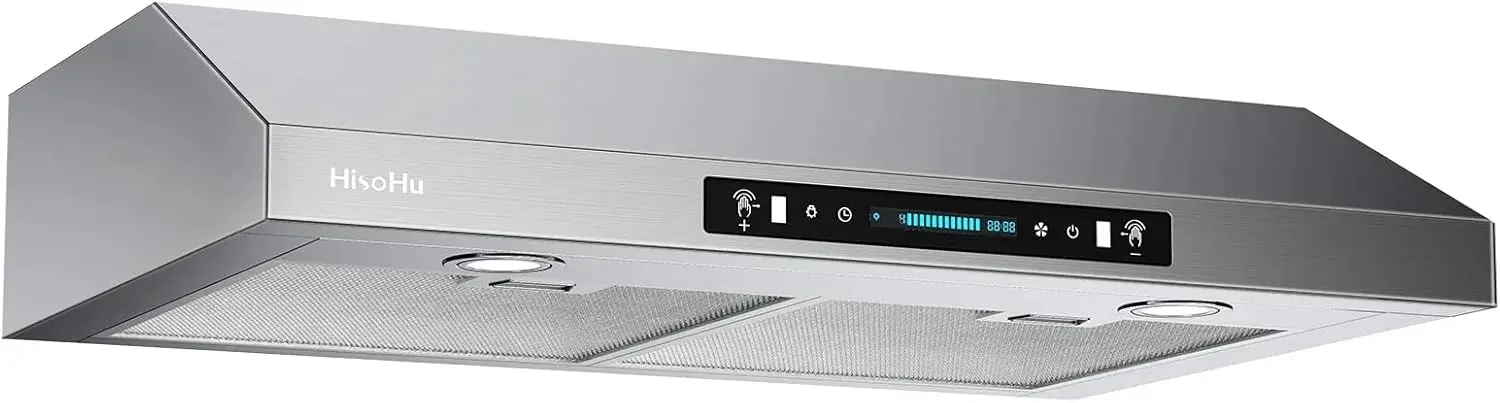 30 Inch Under Cabinet Range Hood with 900-CFM, 4 Speed Gesture Sensing&Touch Control Panel