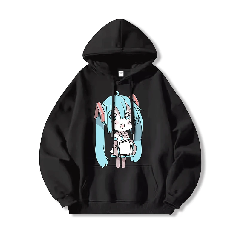 Autumn and Winter Hatsune Miku Cartoon Anime periphery Boys and girls hoodies Casual and cute Parent child clothing hoodie