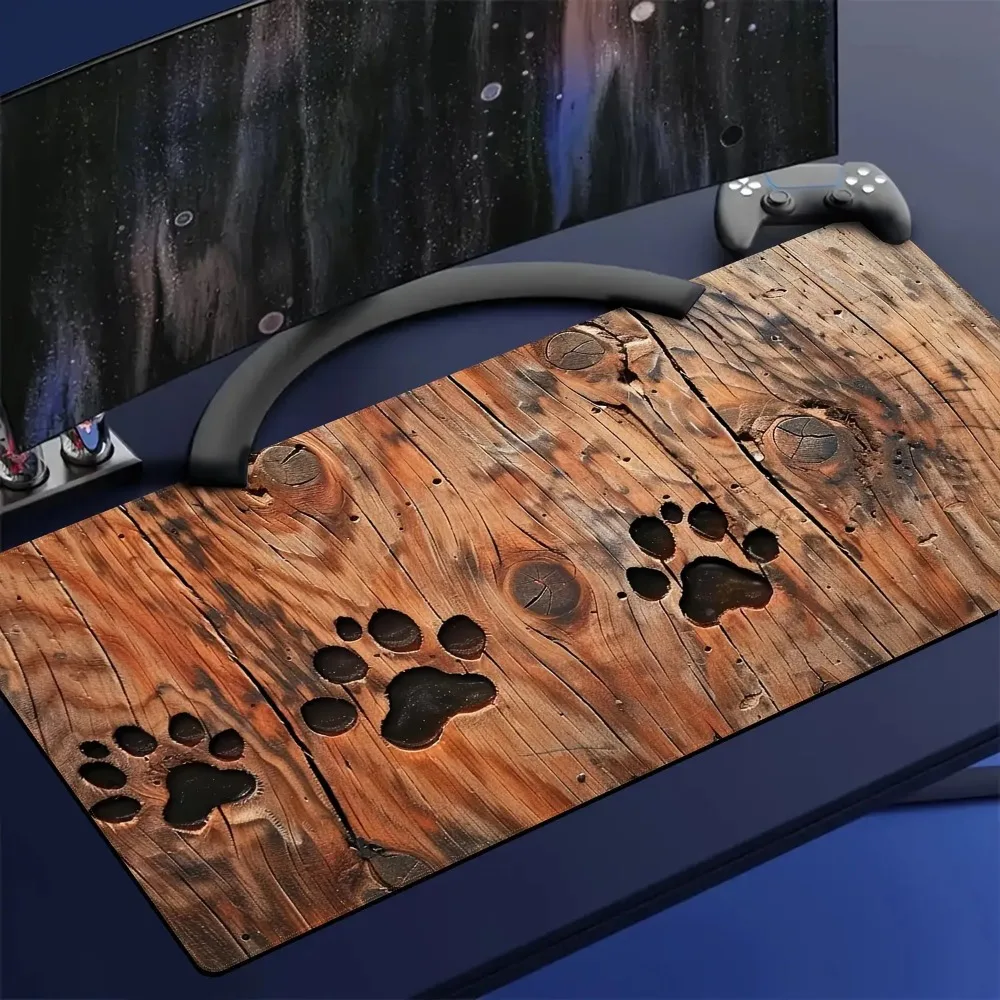 Anti-slip game table mat, wooden-grain computer writing board with base, anti-slip design desk organizers and trays