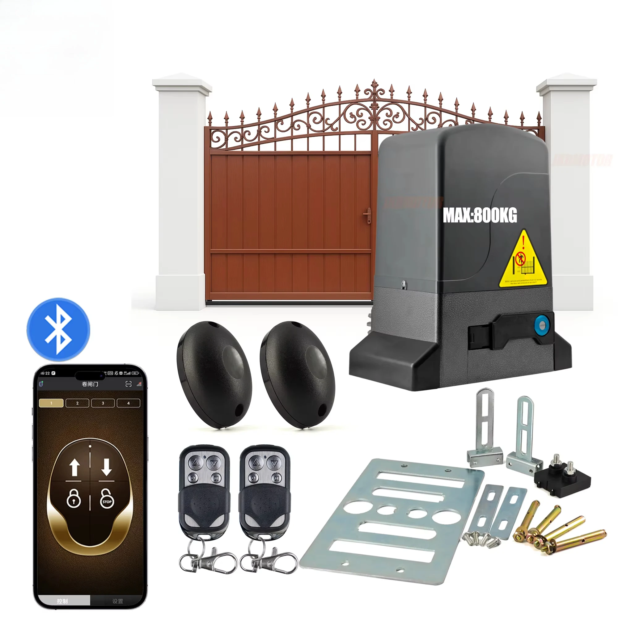 

OEM ODM 370W 800kg Intelligent Control Sliding Gate Motor Auto Reverse Function For Commercial Residential Use For Hotels Villas