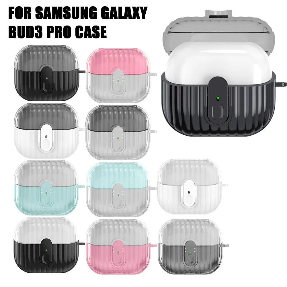 For Samsung Buds 3pro Headphone Case 10-color Conch Texture Color Splice Anti-fall Fashion Bluetooth Headphone Protective Case