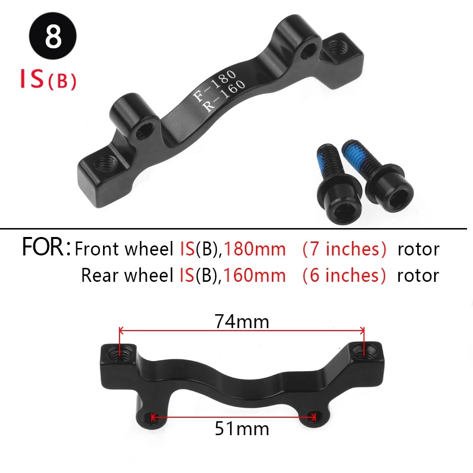 WUZEI 1pcs140/160/180/203mm Ultralight Bicycle PM/IS Converter A To B Disc Brake Adaptor Bracket Mountain Bike Rotor Accessories