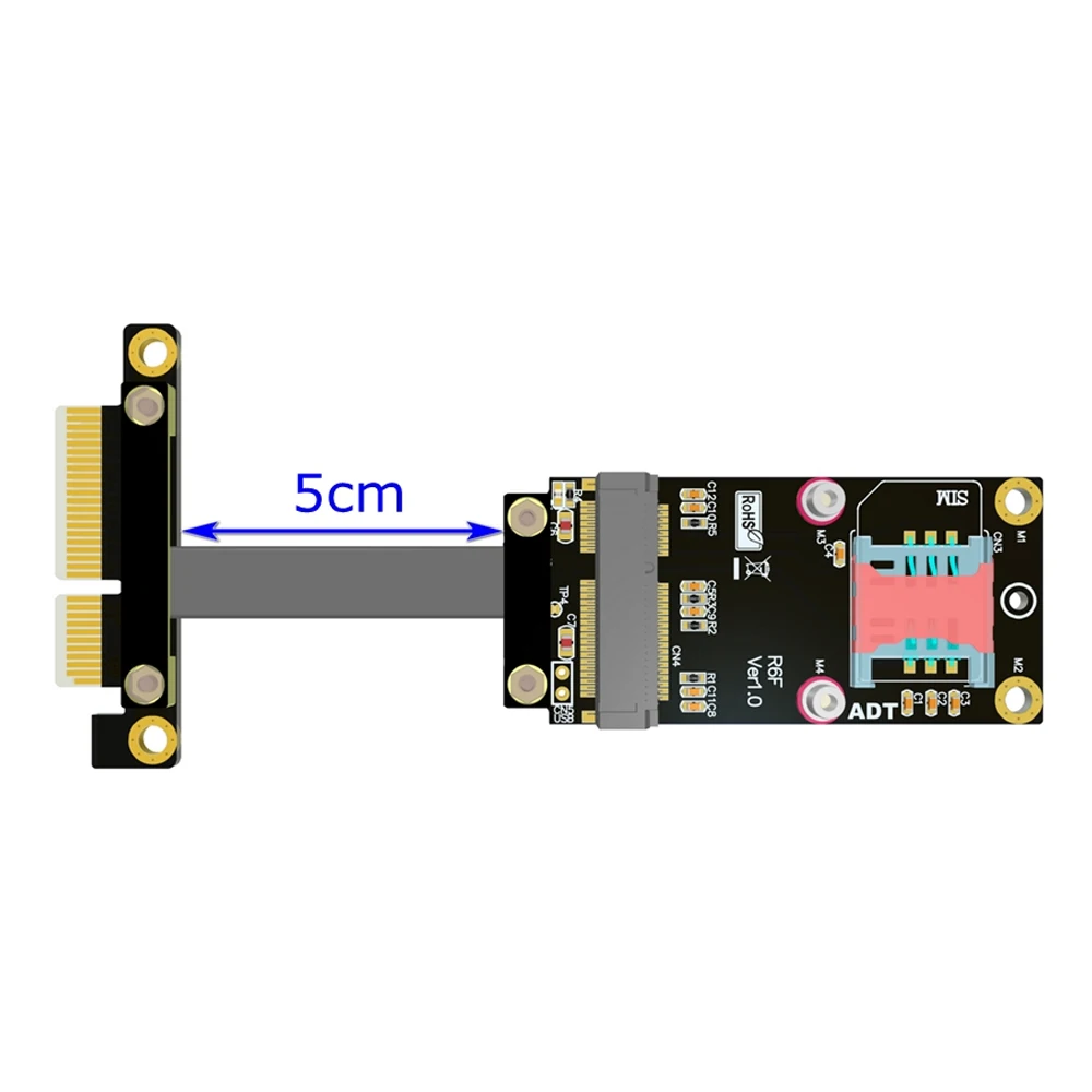 Cable de extensión R26SF PCIe x4 se transfiere a la mini tarjeta inalámbrica PCIe, cable mpcie PCIe3.0x1 gen3 8G/bps