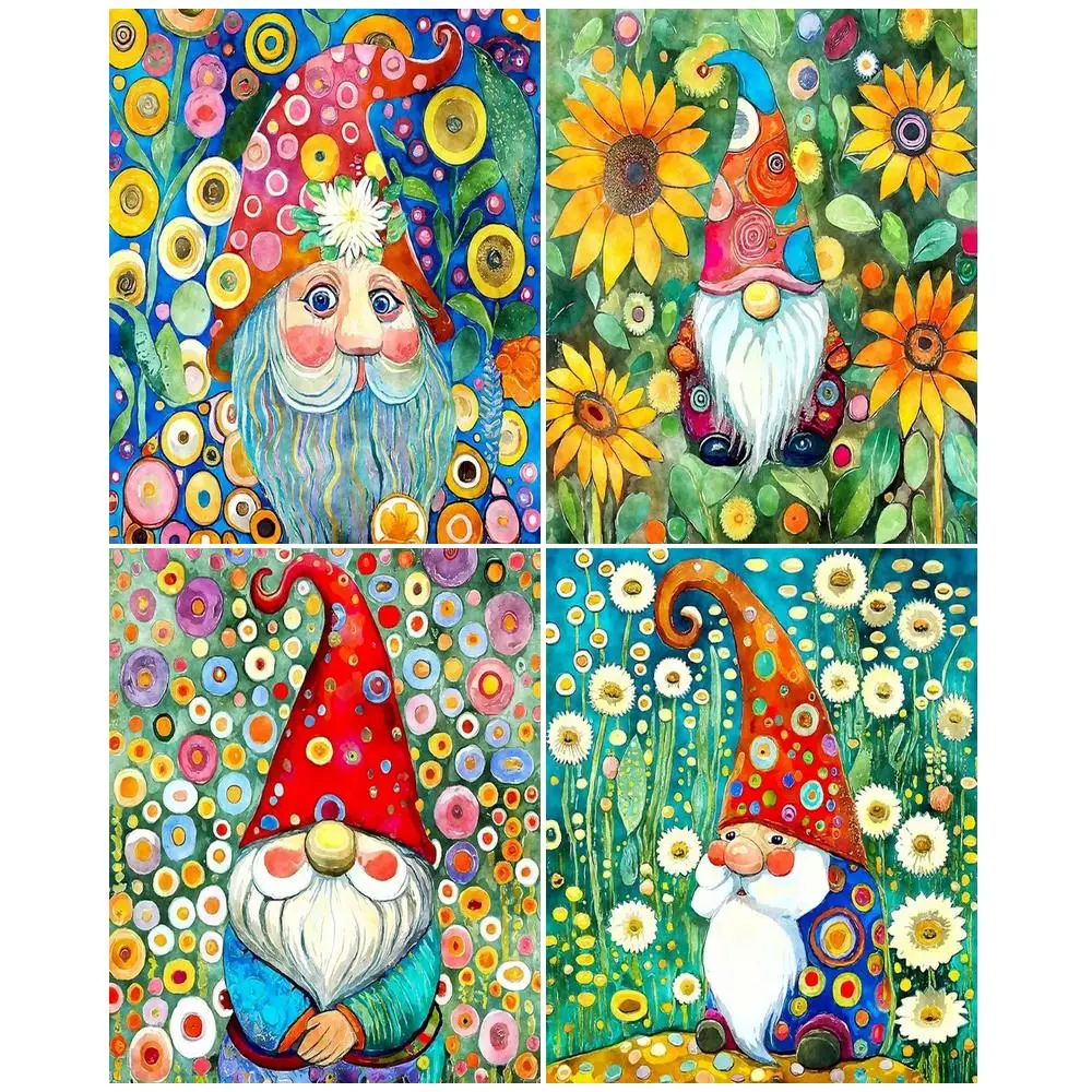 

GATYZTORY Modern Painting By Numbers On Canvas Coloring On Numbers Santa Claus Diy Gift Picture Drawing Paint Kit Adults Crafts
