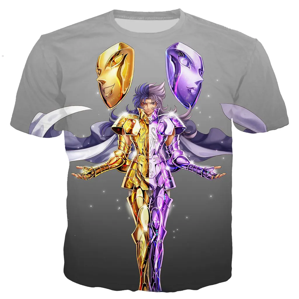 Japan Anime Saint Seiya T Shirts Men Women New Fashion Casual Harajuku Style Streetwear Tops 3D Saint Seiya Printed T-shirt