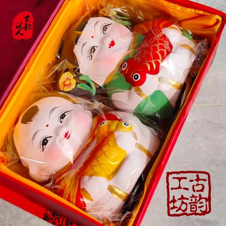 Wu Xi Hui Shan Clay Figurine Gift Specialty Folk Craft Rich Auspicious A Fu Wuxi Clay Doll Chinese Local Specialty