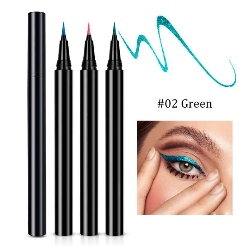 Shimmer Eye Liner Private Label Wholesale Waterproof Long Lasting Colorful Makeup Pearle Liquid Eyeliner Bulk Cosmetics