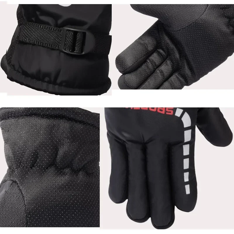 Outdoor Winter Warm Thermal Cycling Gloves Waterproof Anti-slip Sports Ski Cycling Motocycle Warm Gloves Unisex Moto Accessories