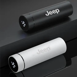 Car 500ml Intelligent Temperature Display Insulating Cup For Jeep Cherokee XJ SRT Renegade Compass Wrangler Patriot Trail Hawk