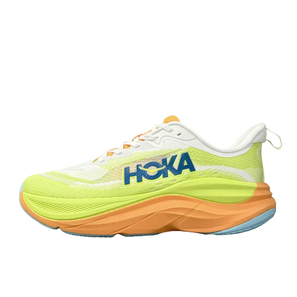 HOKA ONE ONE SKYFLOW Women and Men Green Orange Low Top Breathable Anti-slip Abrasion Resistance Running Shoes 1155111-FSTS