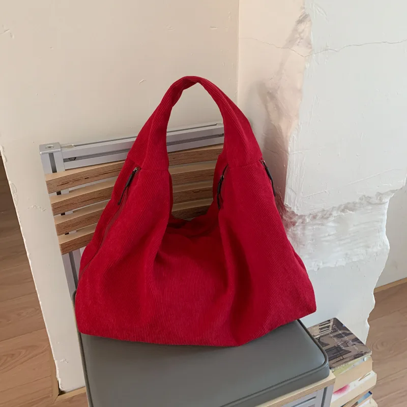 

Japanese Style Fashion Casual Canvas Tote Bag for Women2025New Trendy Versatile Large Capacity Underarm Bag Commuter Shoulder Ba