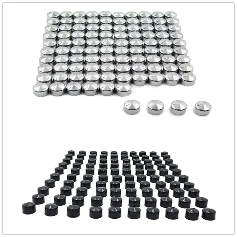 

Motorcycle parts 100 Piece Chrome 1/4" Allen Socket Bolt Cap Dress Kit For Harley Universal Misc Hardware
