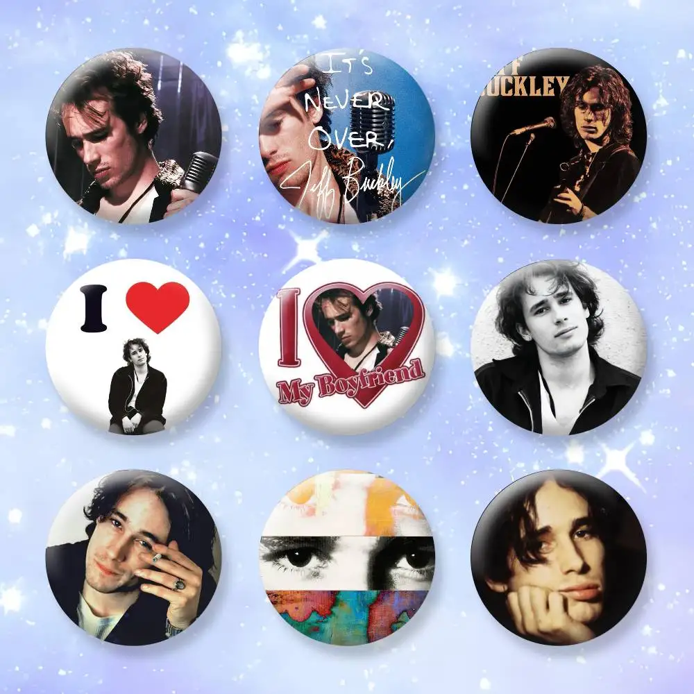

J-Jeff B-Buckley Brooches Cartoon Badge Pins Backpack Hat Accessories Friend Gift