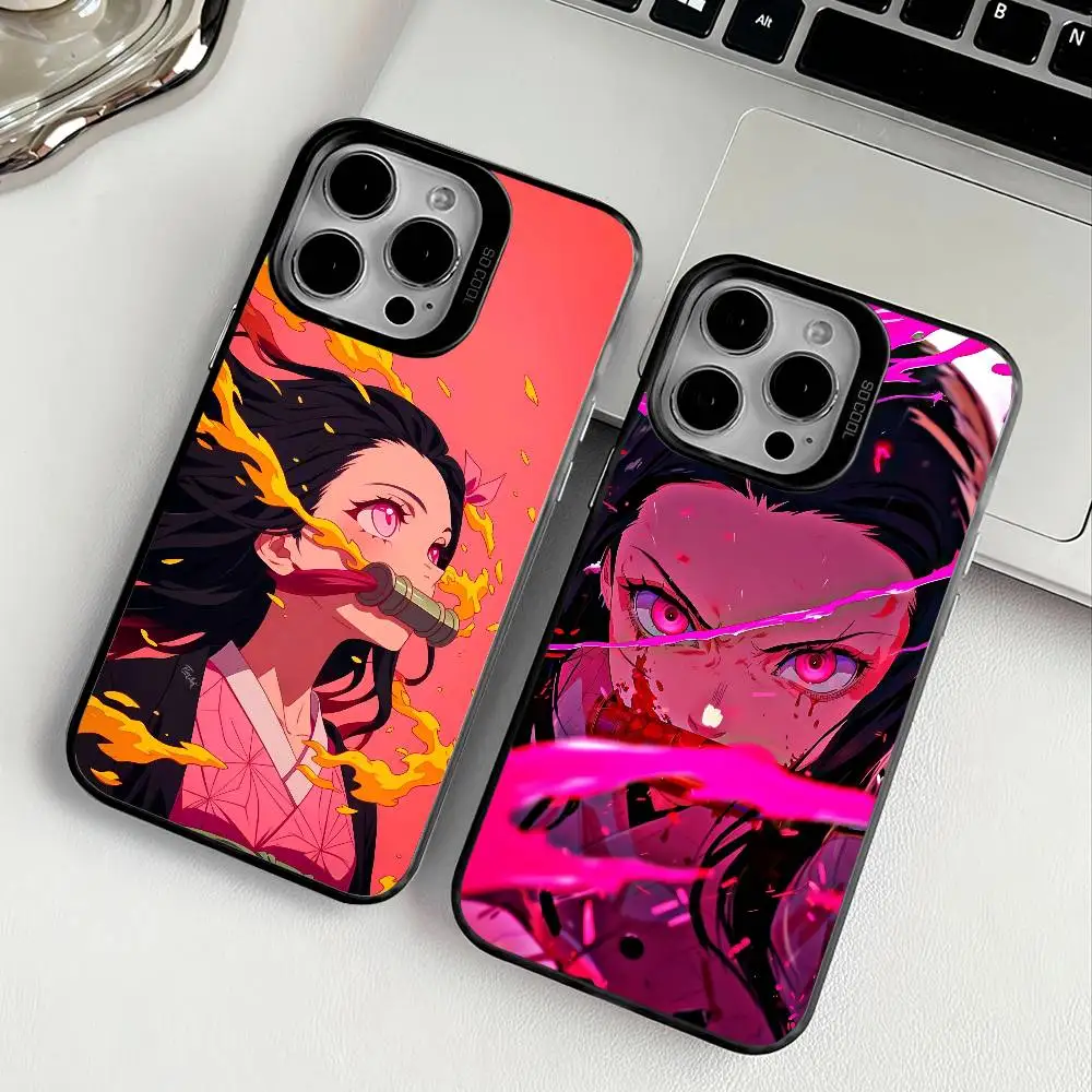 حافظة هاتف D-Date A L-Live Tokisaki Kurumi شفافة متغيرة الألوان لهاتف iPhone 11-16 حافظة TPU مضادة للسقوط، مقاس نحيف.