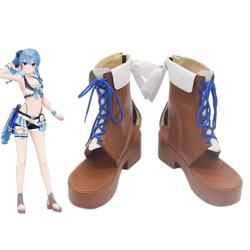 Hololive Hosimati Suisei Cosplay Shoes Summer Swimwear Virtual Anchor Playing Shoes Vtuber Thick Soled Sandals