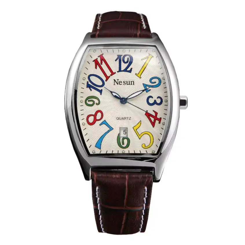 Switzerland Luxury Brand NESUN Women\'s Watches Japan Quartz Watch Women Waterproof Genuine Leather Auto Date Wristwatches N8341