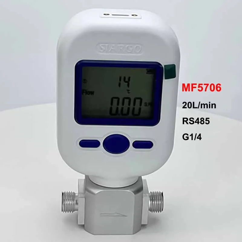 Imagem -04 - Gás Mass Flow Meter Rs485 ar Nitrogênio Oxigênio Argônio Carbono Dióxido Mf5706 Mf5708 Mf5712 Mf5712 0250l Min Nova Atualização