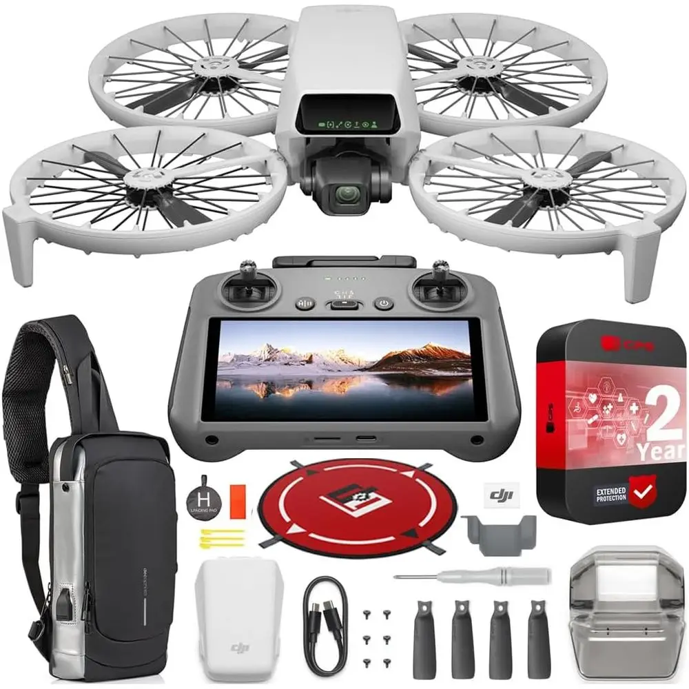 

lip with RC 2 Sn Remote Controller, ollow Me Drone with 4K UHD Camera or Adults, Under 249g, 3-Axis Gimbal Stabilization, Palm T