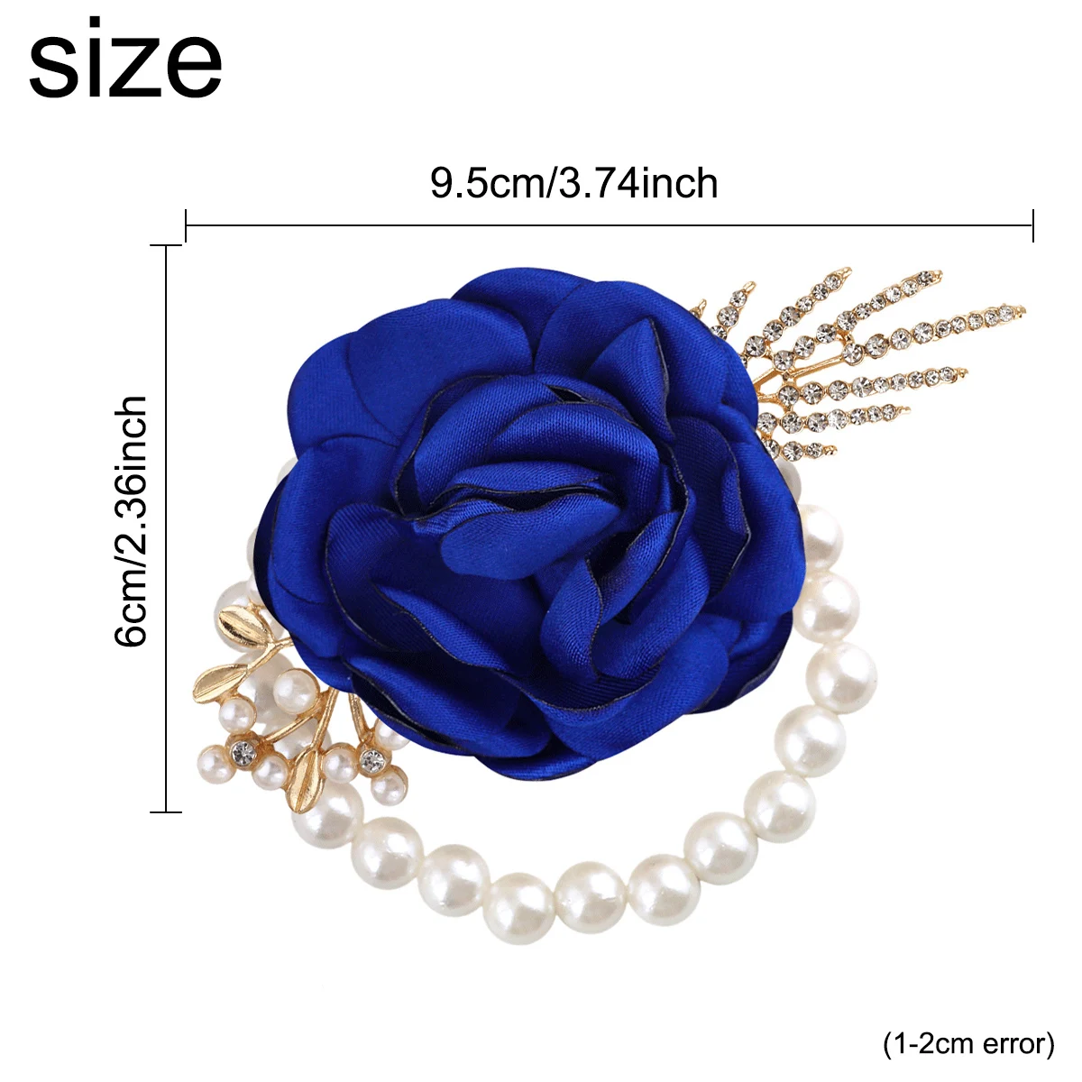 Nueva gran oferta, ramillete de muñeca para dama de honor y novia, pulsera elástica para mujer, suministros de boda para fiesta de diamantes de imitación y perlas para el Día de San Valentín 109B