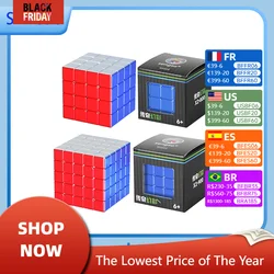 Shengshou Legend Metal 4x4 5x5 Magnetic Magic Speed Cube Fidget Toys Sengso Electroplate Cubo Magico Puzzle
