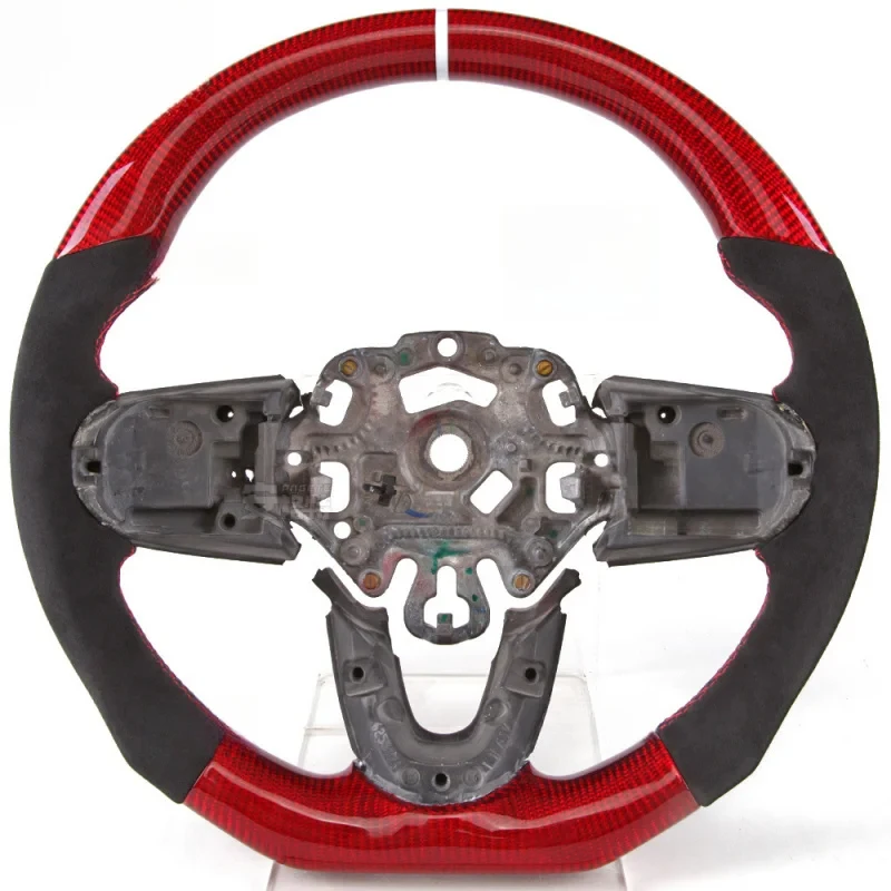 

Red Carbon Fiber Suede Steering Wheel Assembly Car Modified Parts