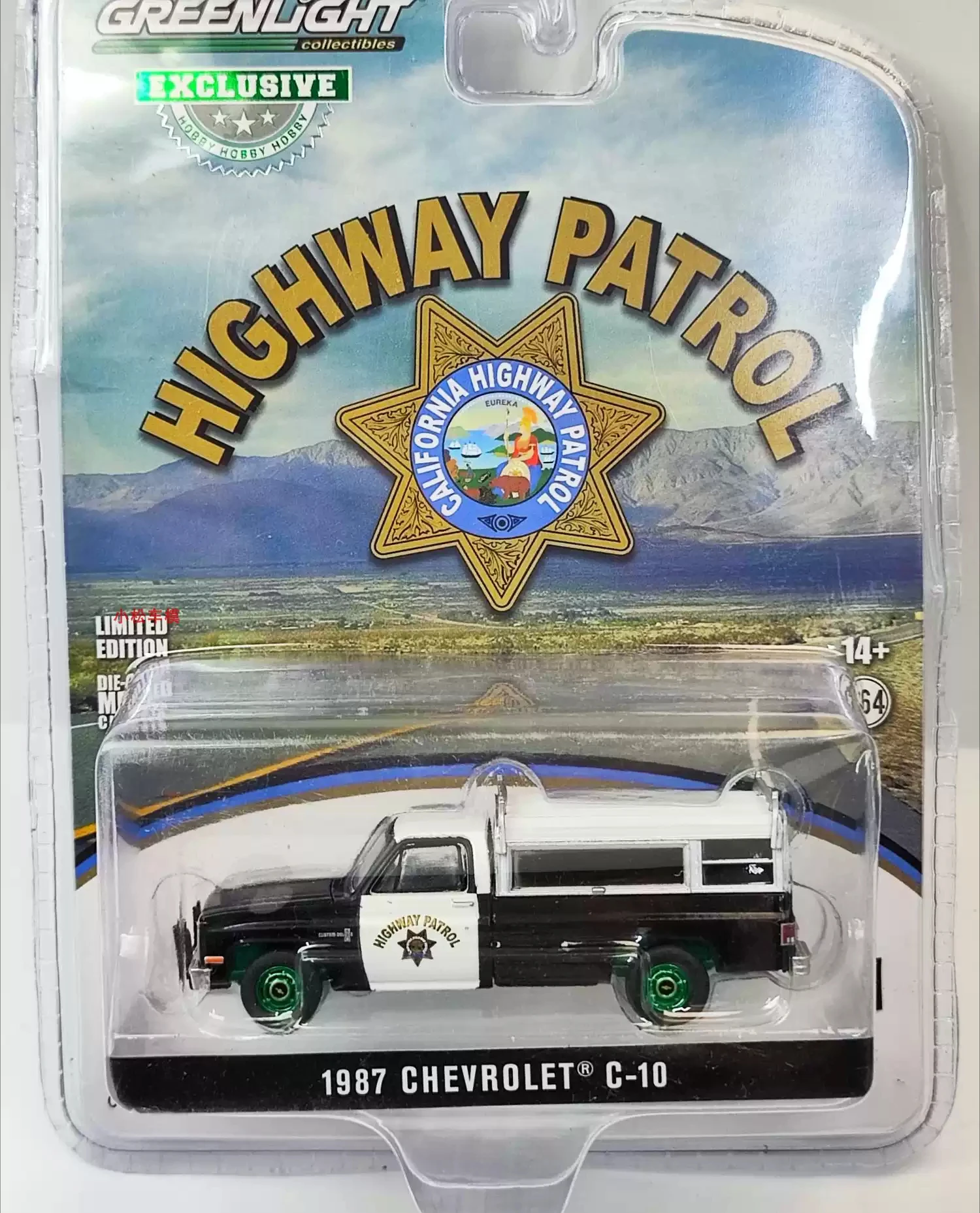 

GreenLight 1:64 1987 C-10 - California Highway Patrol, Green Edition Diecast Alloy Car Model Collectible Gift