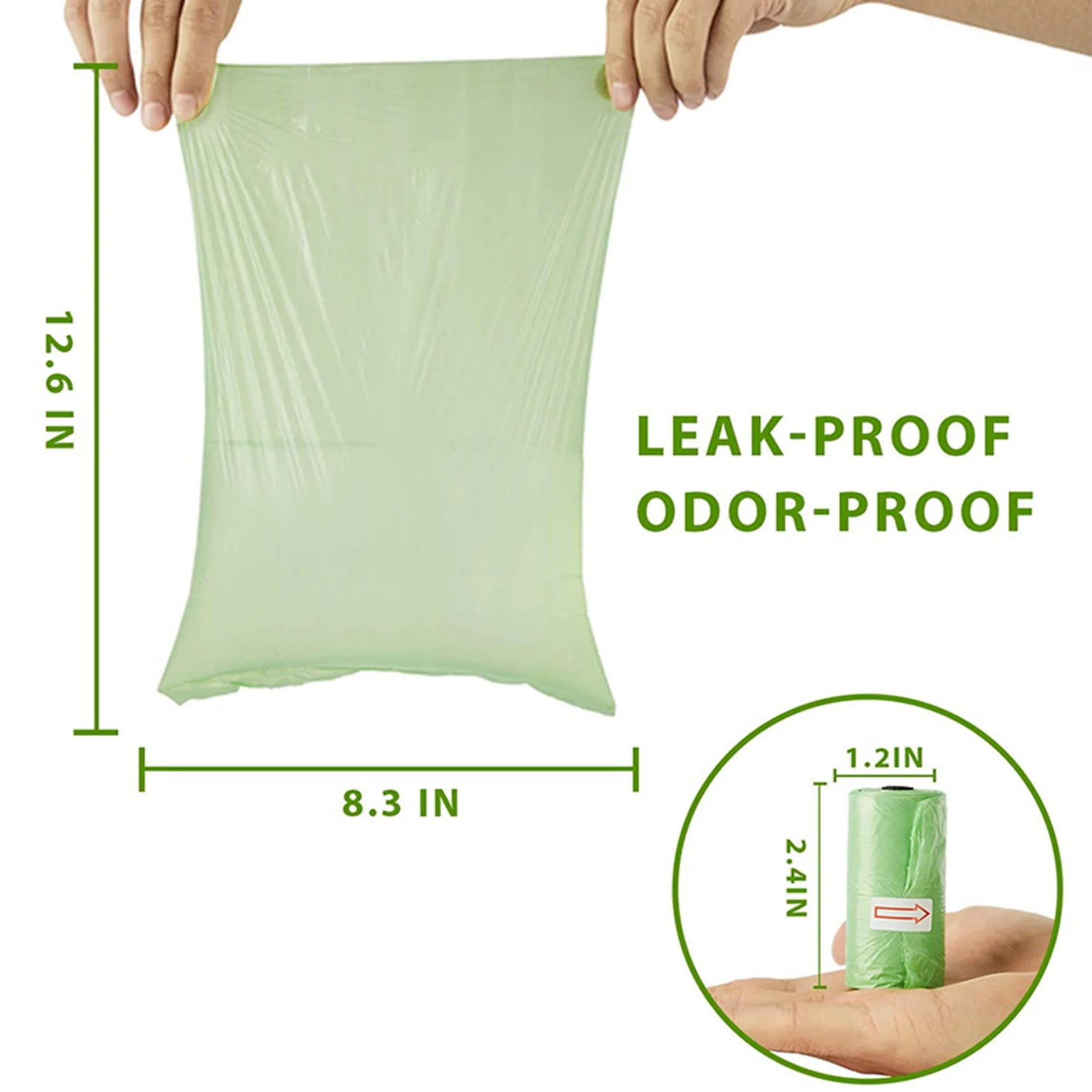 

ABUF-Dog Poop Bags With Leak-Proof Unscented Compostable Pet Waste Disposal Refill For Doggy Puppy 1440 Bags, 96 Rolls